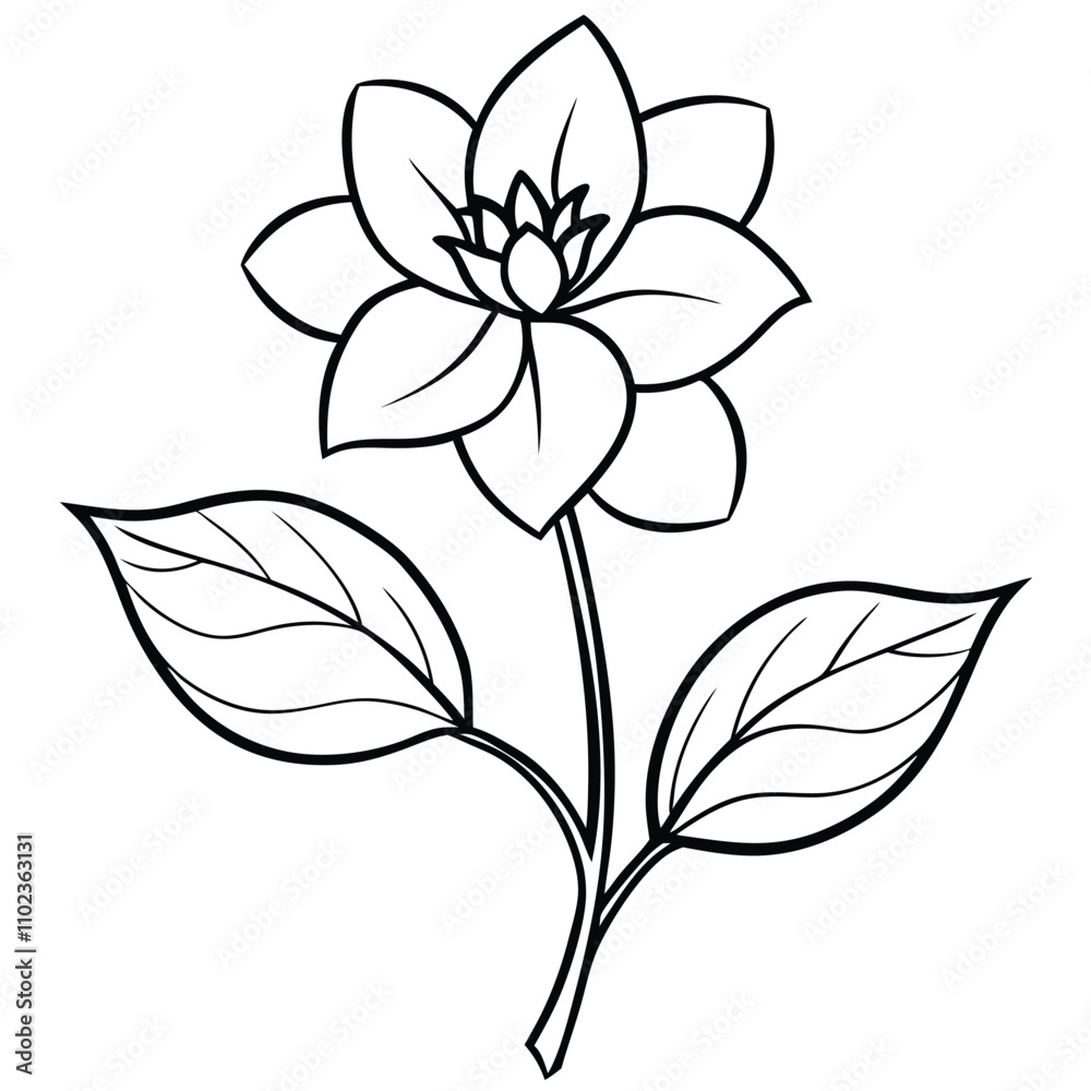 Obraz premium flower silhouette vector 