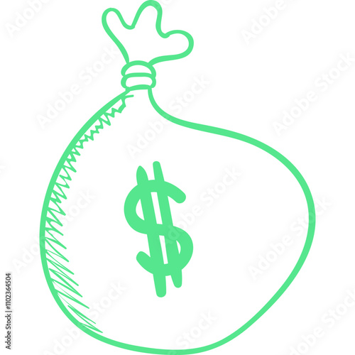 bag with dollar sign