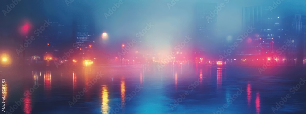 A calm, moody cityscape in thick fog, with skyscrapers barely visible and soft light from streetlights creating a mysterious ambiance. A calm, moody cityscape in thick fog, with skyscrapers barely visible and soft light from streetlights creating a mysterious ambiance.