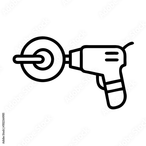 Angle grinder icon for construction tasks