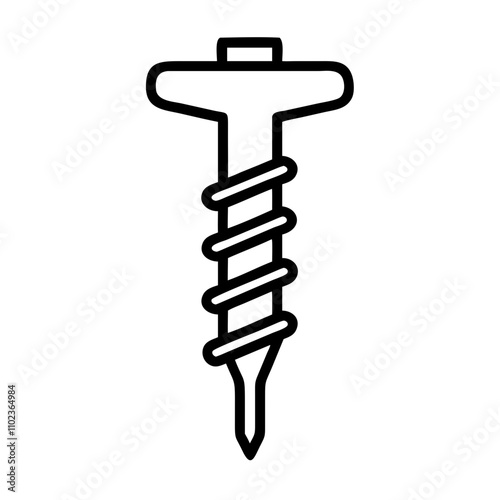 Auger icon for drilling and excavation