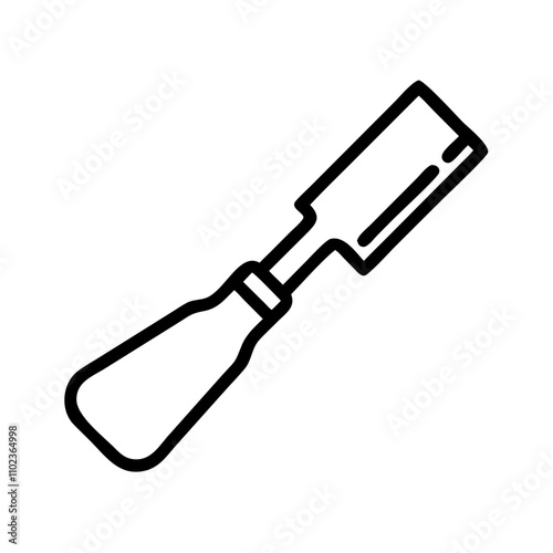 Brick chisel icon for masonry and shaping tasks