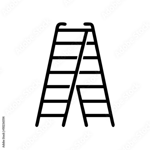 Ladder icon for industrial and construction access