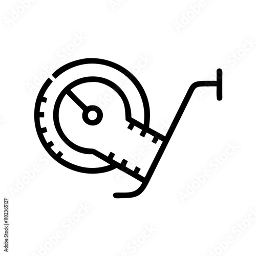 Measuring wheel icon for distance measurements