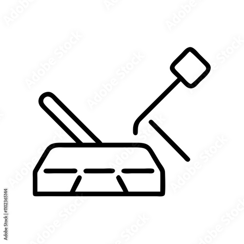 Paver icon for road construction