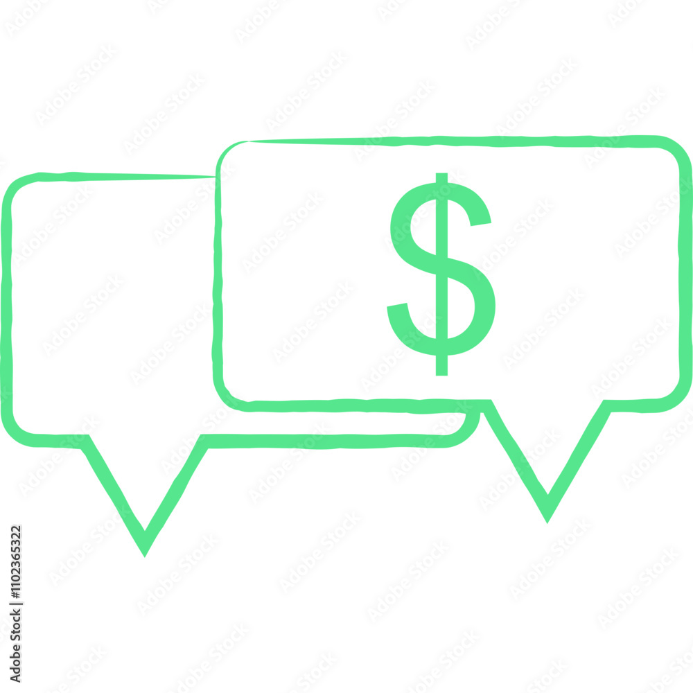 Message transaction single line vector icon Message transaction single line vector icon