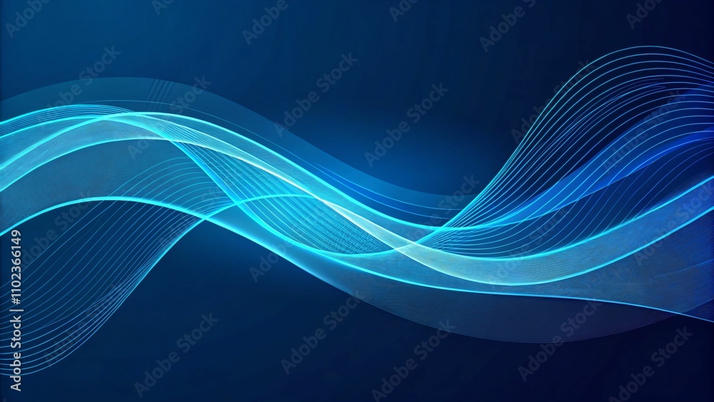 Elegant Blue Wave Abstract Background Design Generative AI Elegant Blue Wave Abstract Background Design Generative AI