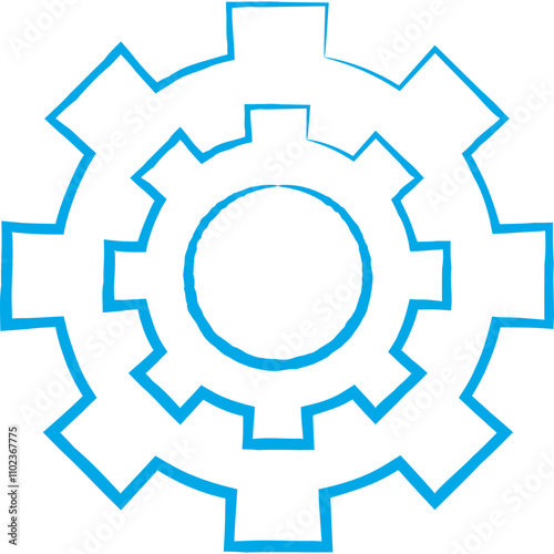 Gear icon single vector illustration