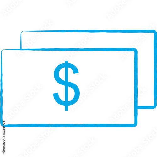 money icon single vector illustration