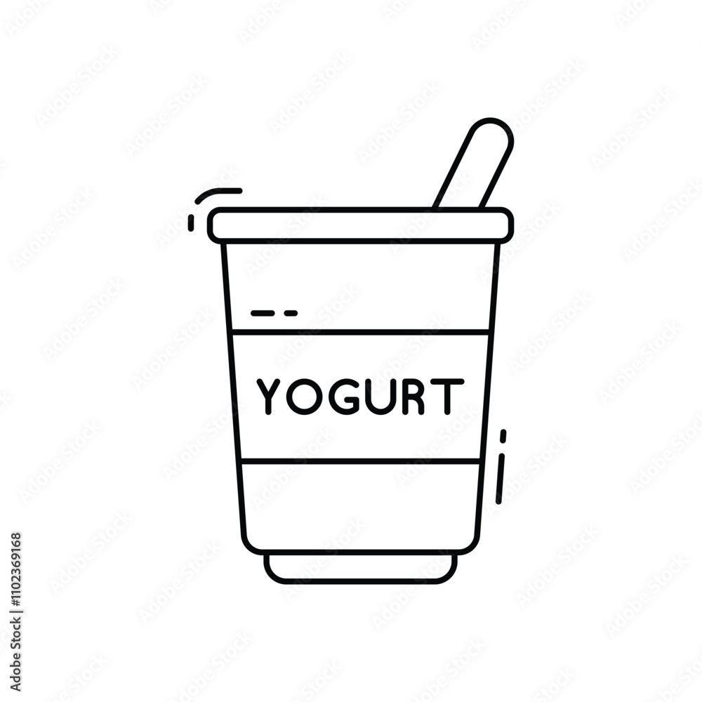 Yogurt vector icon Yogurt vector icon