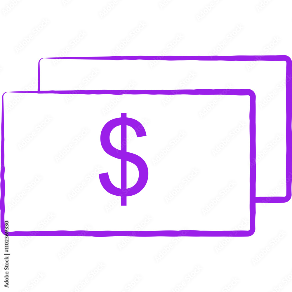 Dollar cash single illustration vector icon Dollar cash single illustration vector icon