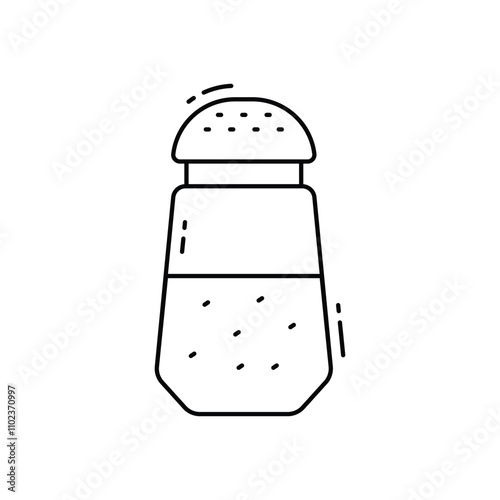 Salt shaker vector icon