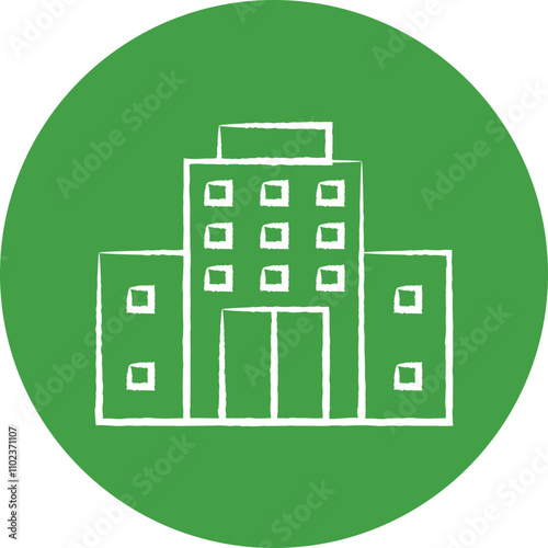 Building icon single vector illustration