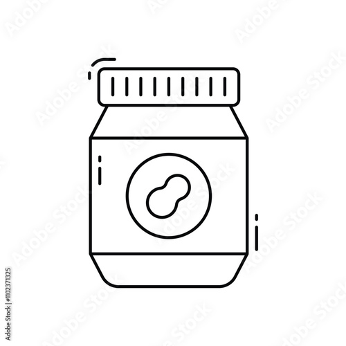 Peanut butter  vector icon
