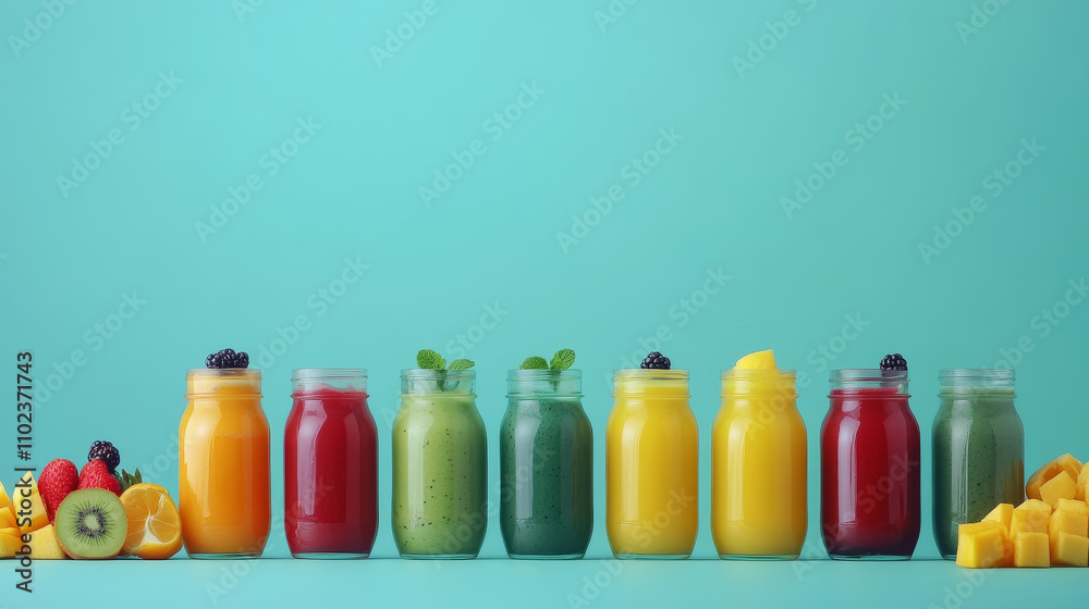 Rainbow Bliss: A Medley of Vibrant Smoothies
Rainbow Bliss: A Medley of Vibrant Smoothies