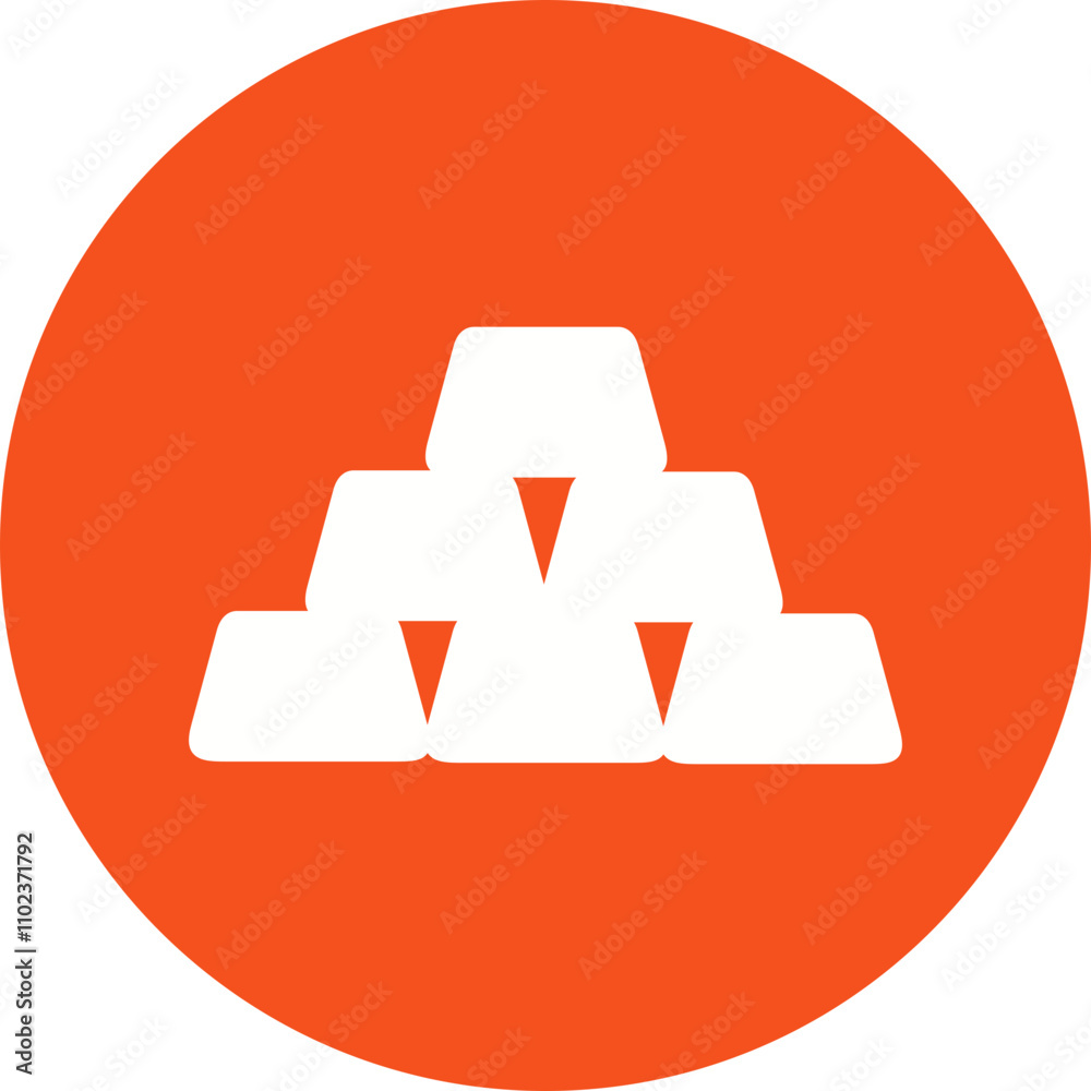 Obraz premium Gold icon single vector illustration