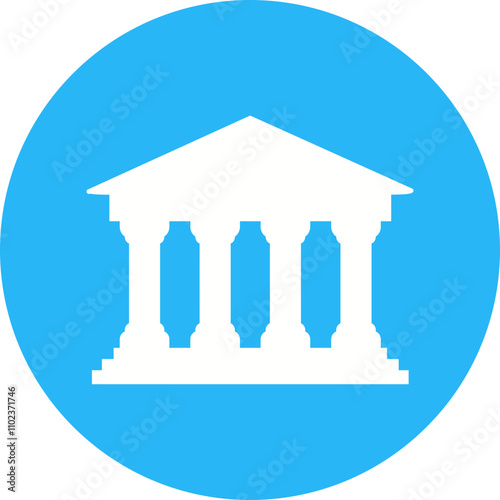 Bank icon single vector illustration