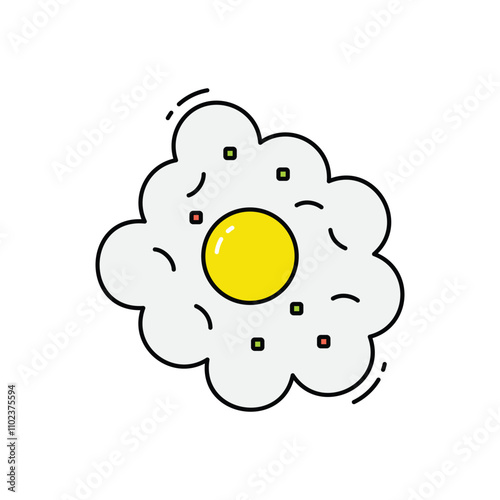 Omelette vector icon