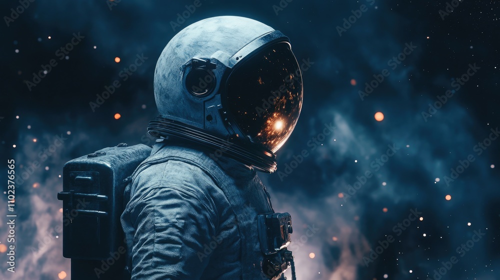 An astronaut in a space suit gazes into a galaxy filled with stars and cosmic dust, inspiring wonder and exploration. An astronaut in a space suit gazes into a galaxy filled with stars and cosmic dust, inspiring wonder and exploration.