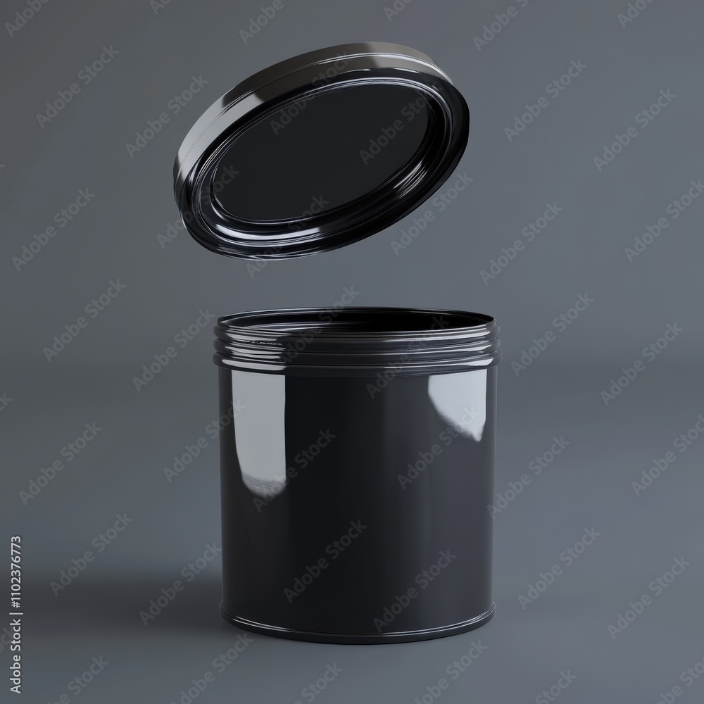 Three-Dimensional Trash Can Lid in Flight. Ashbin Disposal Concept with Reusing Rubbish Three-Dimensional Trash Can Lid in Flight. Ashbin Disposal Concept with Reusing Rubbish