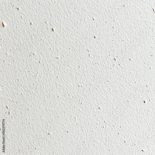 Close-up of recycled white craft paper with natural fibers, matte finish, subtle imperfections, and eco-friendly feel.