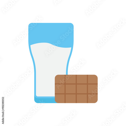 Chocolate milk vector icon