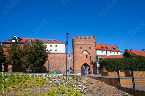 Gotycka brama w Toruniu, Polska. Gothic gate in Torun, Poland	 photo