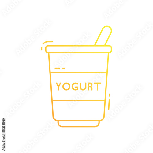 Yogurt vector icon