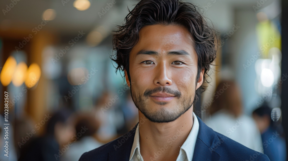 A businessman in a suit smiles looking at the camera. A businessman in a suit smiles looking at the camera.