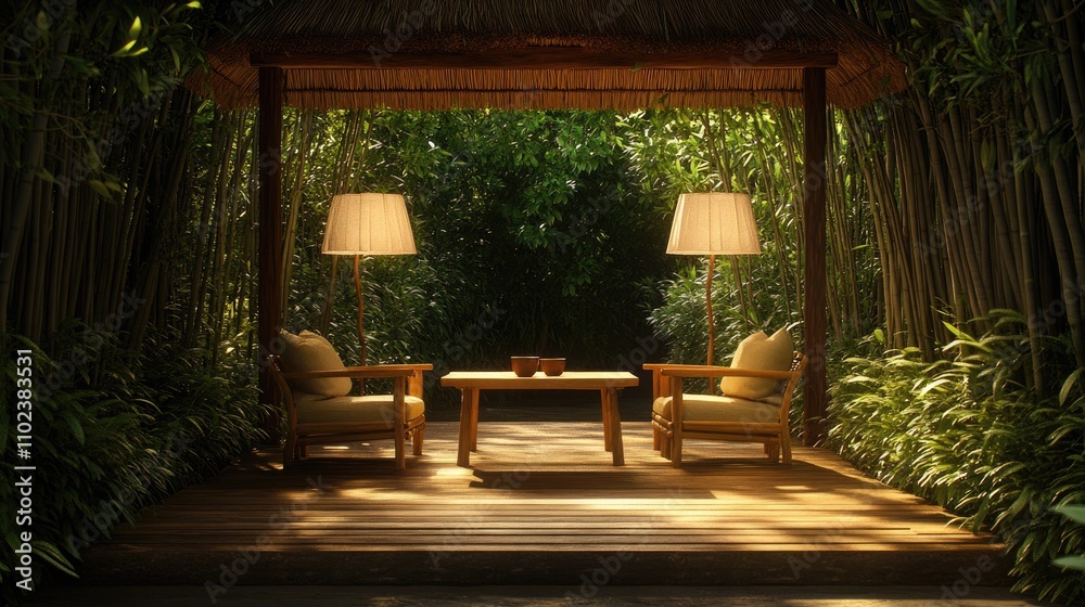 Fototapeta premium A peaceful hut-like space