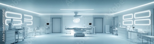 Modern Surgical Room with Bright Lighting and Advanced Equipment