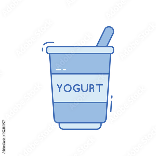 Yogurt vector icon