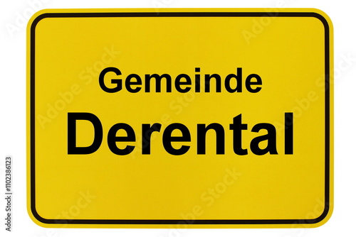 Illustration eines Ortsschildes der Gemeinde Derental in Niedersachsen photo