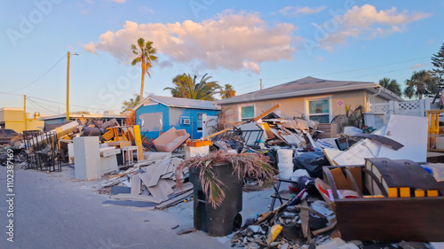 Storm damage after a hurricane in Florida - SAINT PETERSBURG, USA - NOVEMBER 1 2024 photo