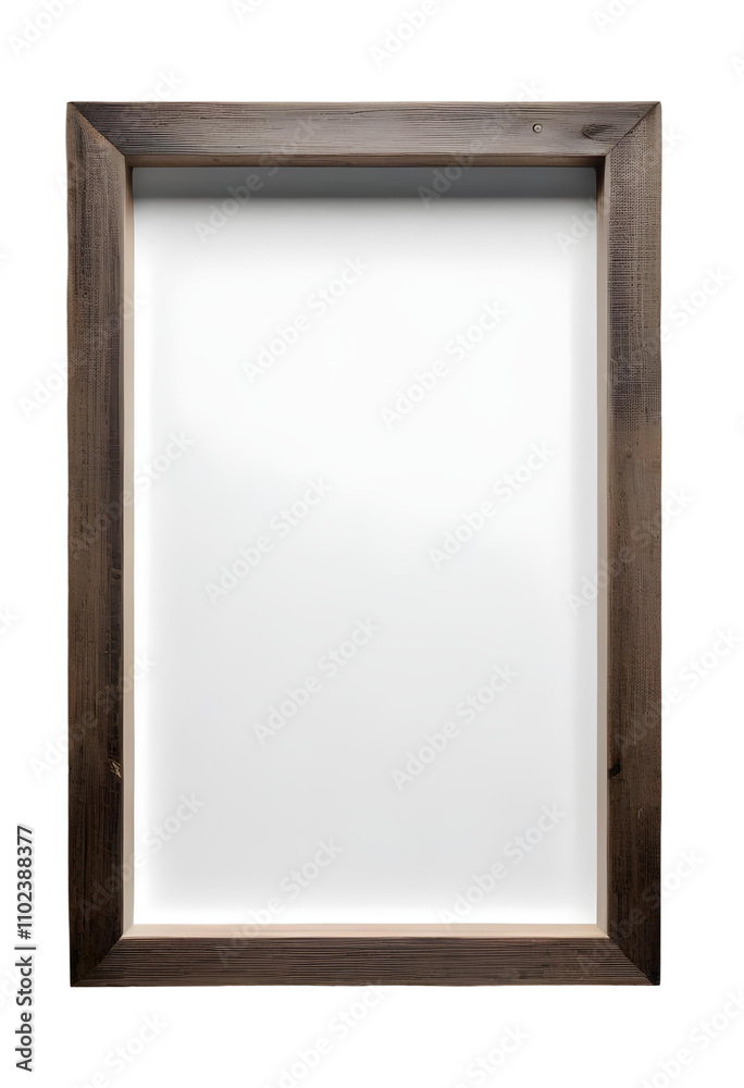 Fototapeta premium Wooden frame isolated on transparent background