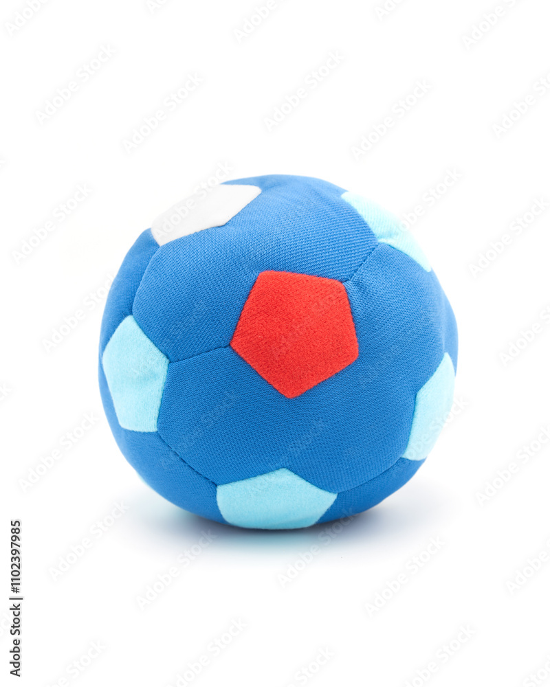 Soft Colorful Soccer Ball on White Background Soft Colorful Soccer Ball on White Background