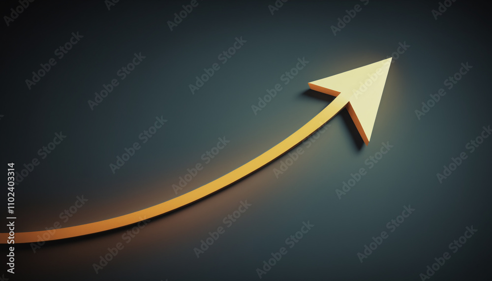 upward arrow, symbolizing growth and success, cinematic lighting upward arrow, symbolizing growth and success, cinematic lighting