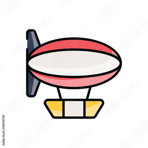 Zeppelin vector icon
