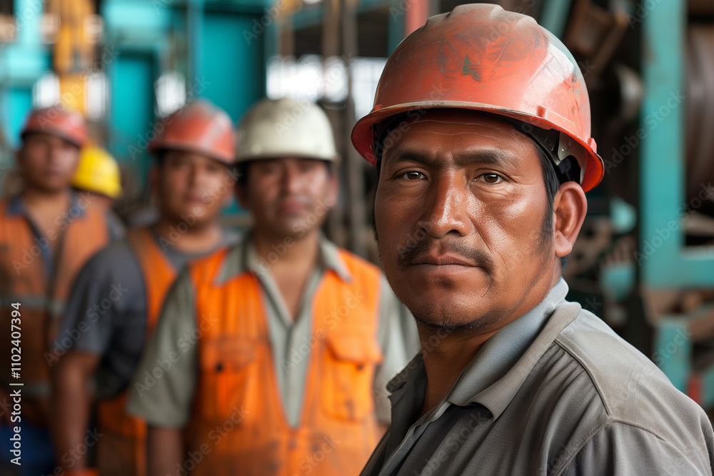 Photography of a Mexico team of factory workers in industrial line work with a professional working environment.
Photography of a Mexico team of factory workers in industrial line work with a professional working environment.