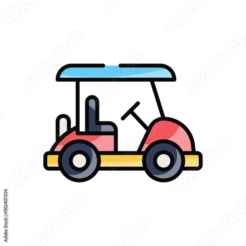 Golf Cart vector icon