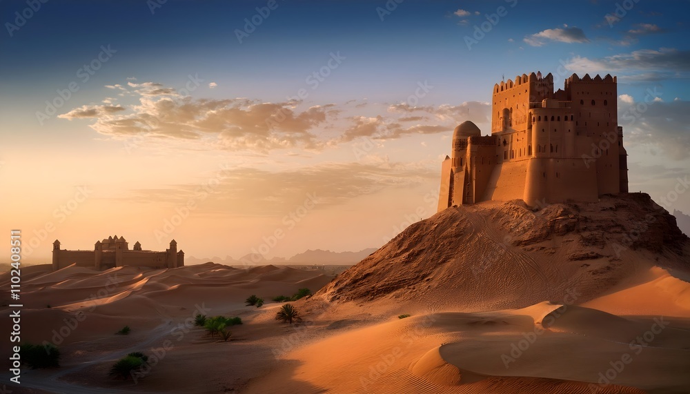 Obraz premium Riyadh Season, Diriyah Castle, Kingdom of Saudi Arabia