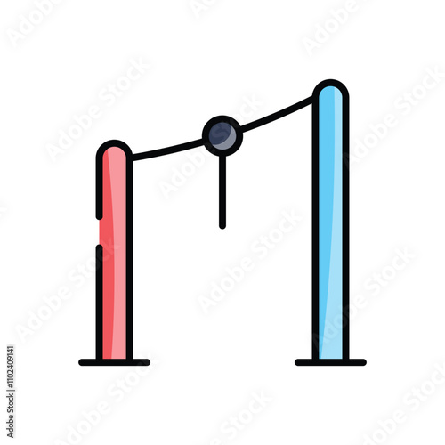 Zip Line vector icon