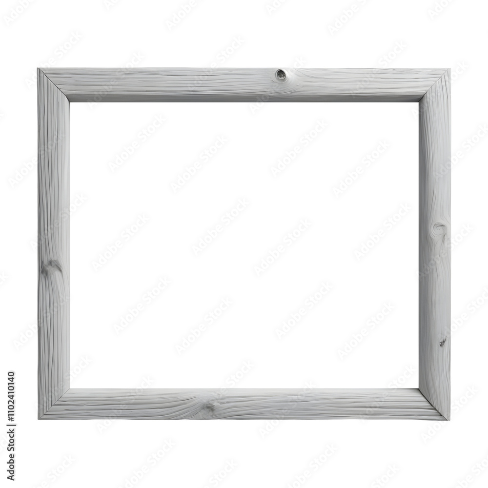 Obraz premium Wooden frame isolated on transparent background