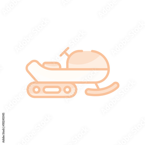 Snowmobile vector icon