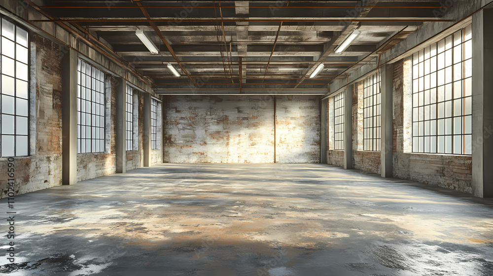 Liminal space industrial empty room 3d render illustration. Liminal. Illustration Liminal space industrial empty room 3d render illustration. Liminal. Illustration