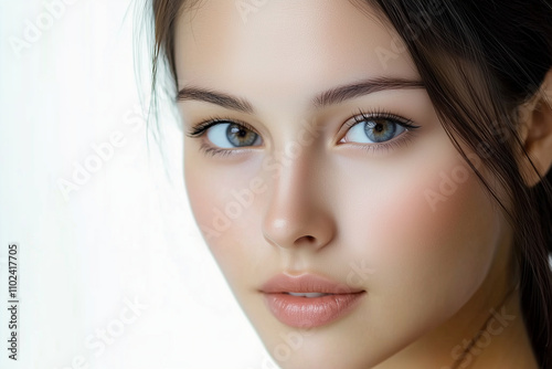 A woman beauty portrait showing perfect skin