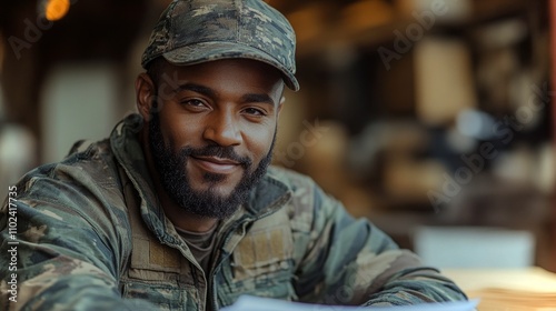 Veteran signing housing documents in a supportive environment, marking a new beginning