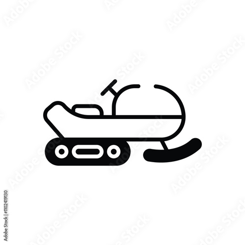 Snowmobile vector icon