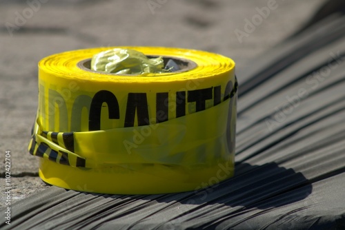 roll of yellow caution tape