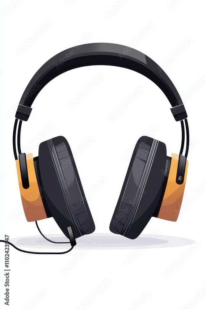 Stylish black and orange headphones designed for an immersive auditory experience. Stylish black and orange headphones designed for an immersive auditory experience.